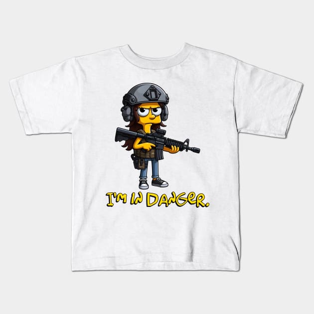 Tactical Yellow People Kids T-Shirt by Rawlifegraphic